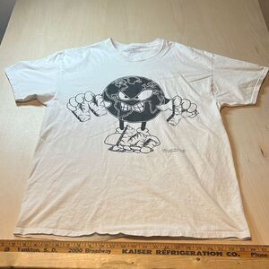 Worldwide Youth Men T-Shirt‎ XL White WWY Earth Atlas 100,000 Followers